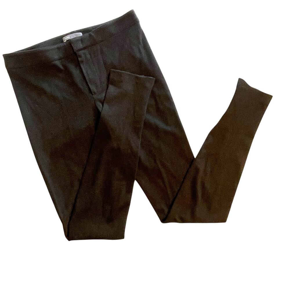 VINCE Skinny Pants Womens Size 4 Dark Brown Mid Rise Zip Ankle Stretch Casual